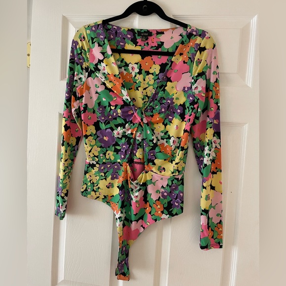 AFRM Tops - AFRM Floral Bodysuit with Cutout